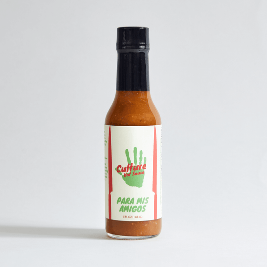 Para Mis Amigos – Mexican-Style Hot Sauce
Crafted from homegrown heirloom tomatoes, serrano chilies, and zesty lime, this everyday hot sauce delivers fresh, vibrant flavor with the perfect chili-citrus balance.
🔥 Bold & Versatile – Perfect for tacos, rice, asada, tortas, and more.
🌿 Garden-Fresh Ingredients – Made from a thriving backyard garden.
A sauce made for friends, by friends—bringing authentic Mexican-inspired heat to every meal!  Culture Hot Sauce
