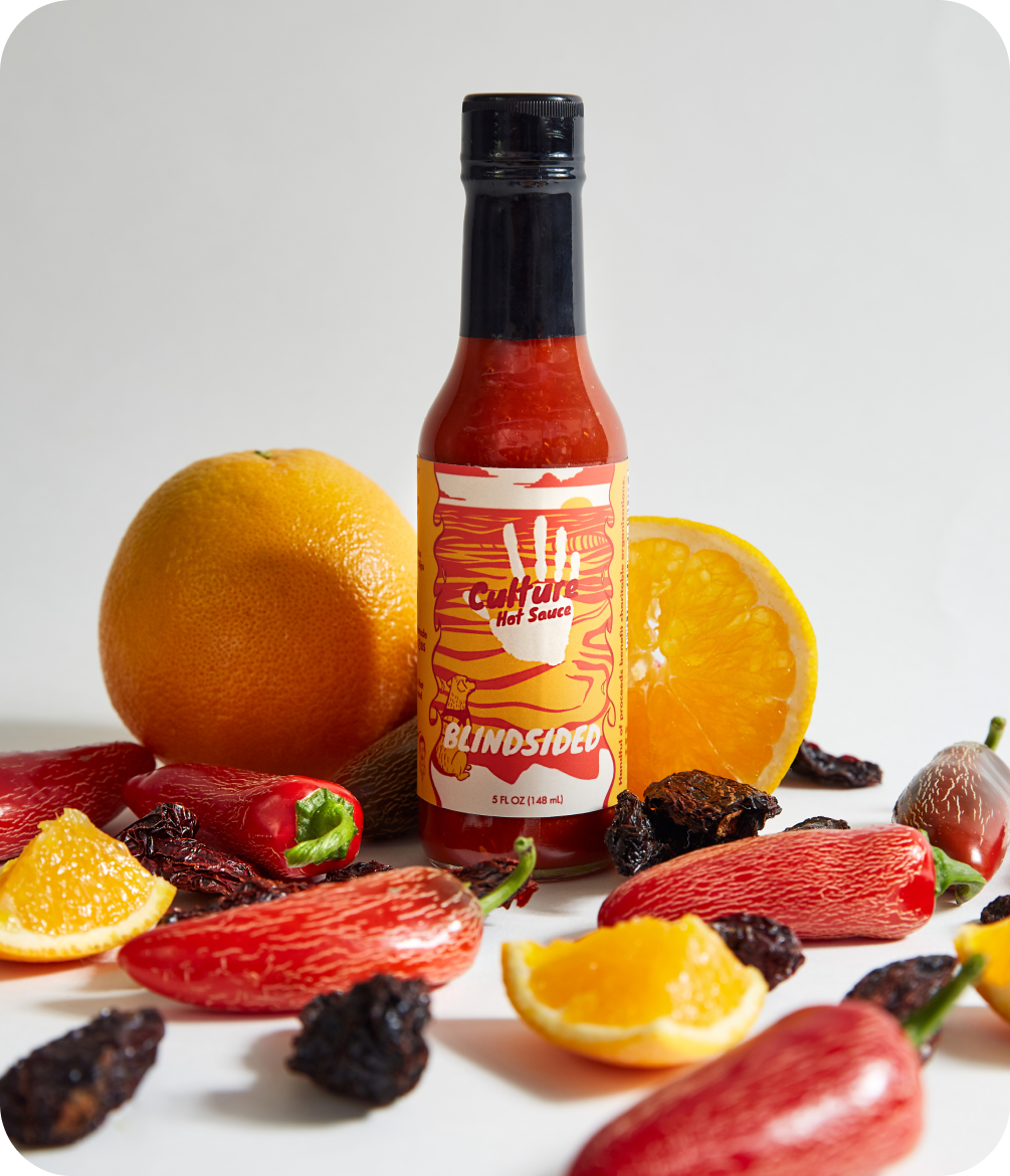 blindsided sauce with oranges and chilli