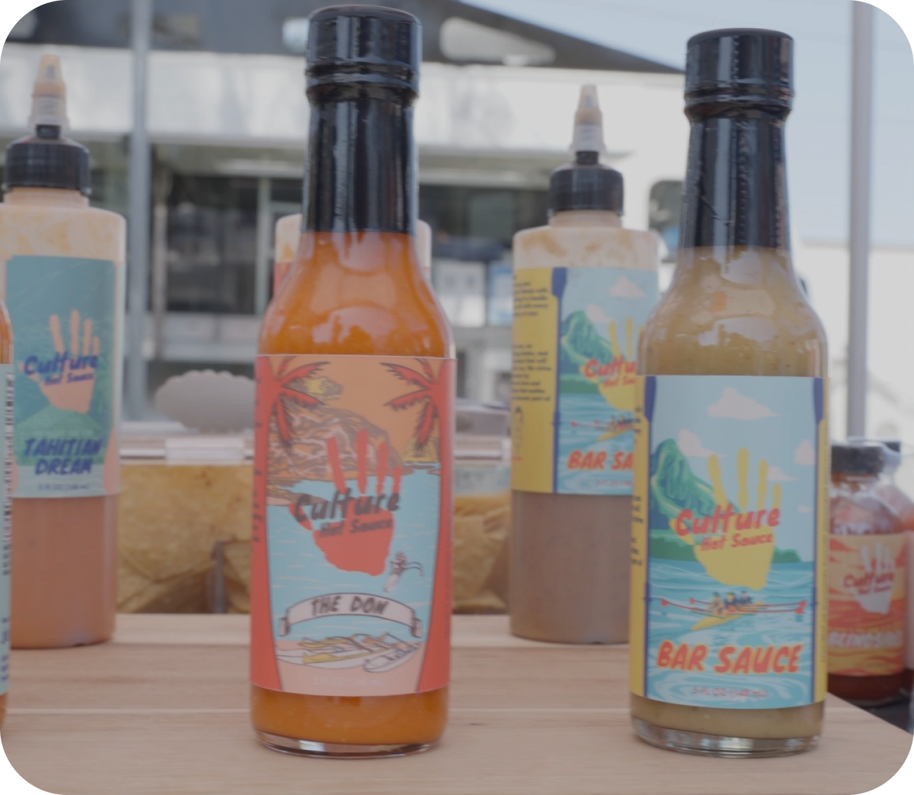 culture hot sauce bar sauce and the don at farmer's market