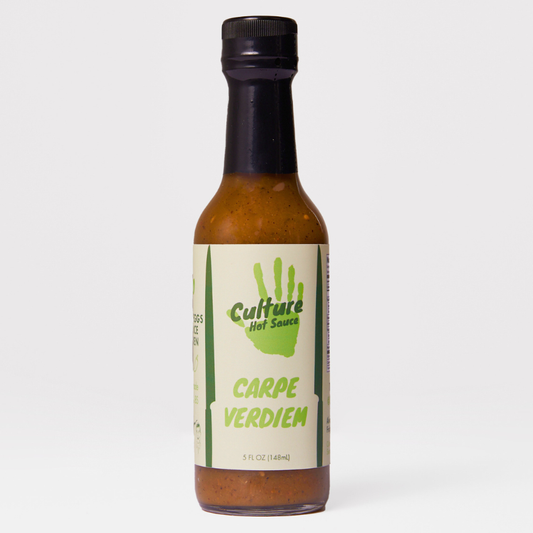 Roasted tomatillo and serrano peppers paired with sweet pineapple guava for a unique verde sauce.  This vibrant, medium-heat sauce includes ingredients like vinegar, jalapeño, aji amarillo, and black peppercorn.  Perfect for eggs, chicken, burritos, rice, soup, quesadillas, and salmon