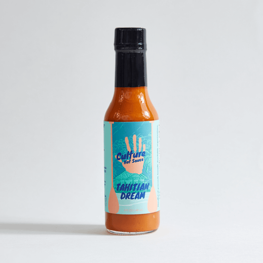 Tahitian Dream hot sauce, chef's favorite, coconut lime Tahitian vanilla bean, key limes, extremely delicious, our most unique hot sauce
