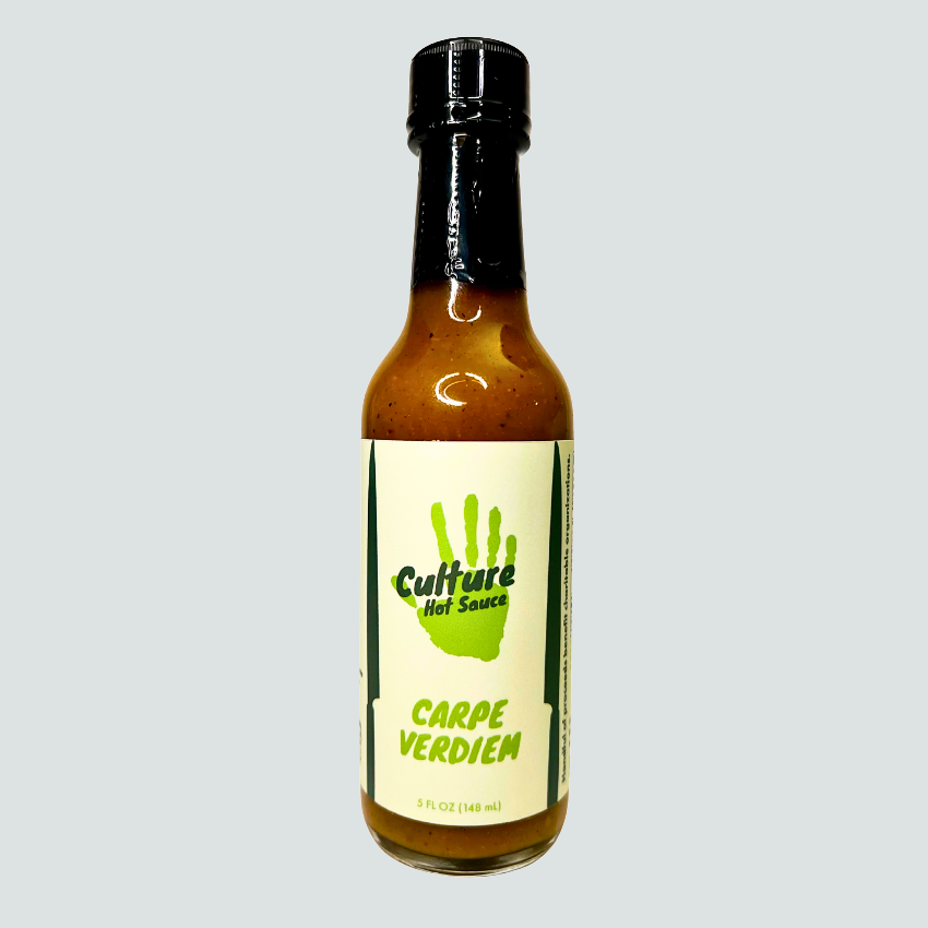 Roasted tomatillo and serrano peppers paired with sweet pineapple guava for a unique verde sauce.  This vibrant, medium-heat sauce includes ingredients like vinegar, jalapeño, aji amarillo, and black peppercorn.  Perfect for eggs, chicken, burritos, rice, soup, quesadillas, and salmon