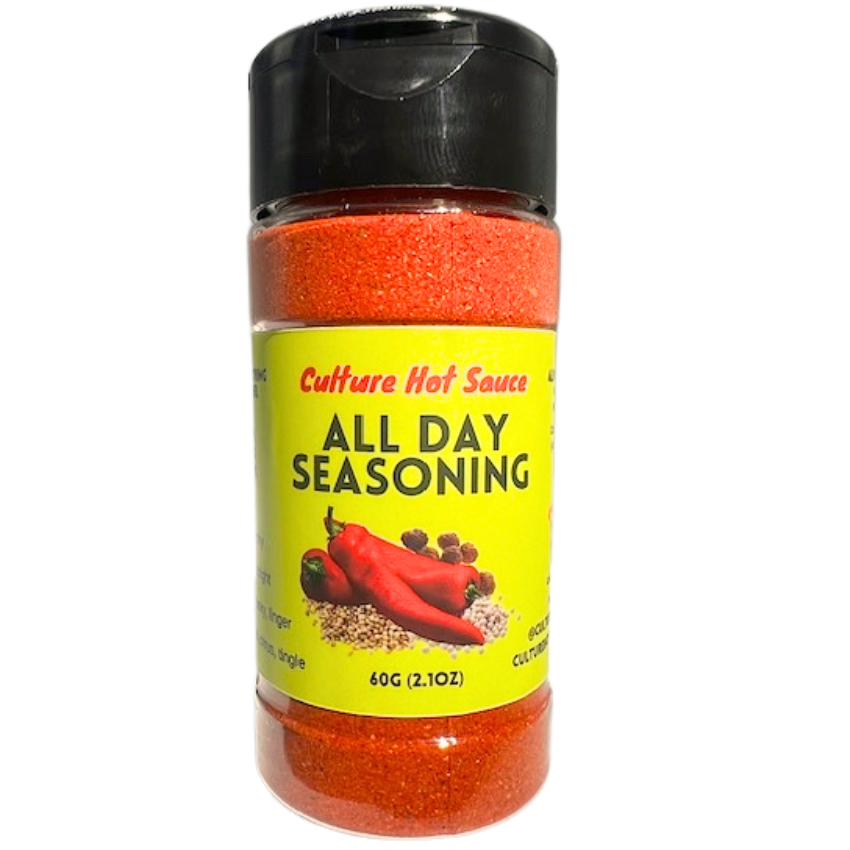 culture hot sauce's seasonings, an all purpose from breakfast to dinner seasoning.  amazing on salmon, chicken, vegetables, and rice dishes.  salt free, no salt seasoning