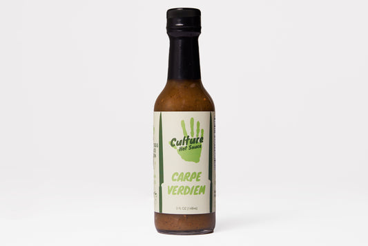 Roasted tomatillo and serrano peppers paired with sweet pineapple guava for a unique verde sauce.  This vibrant, medium-heat sauce includes ingredients like vinegar, jalapeño, aji amarillo, and black peppercorn.  Perfect for eggs, chicken, burritos, rice, soup, quesadillas, and salmon